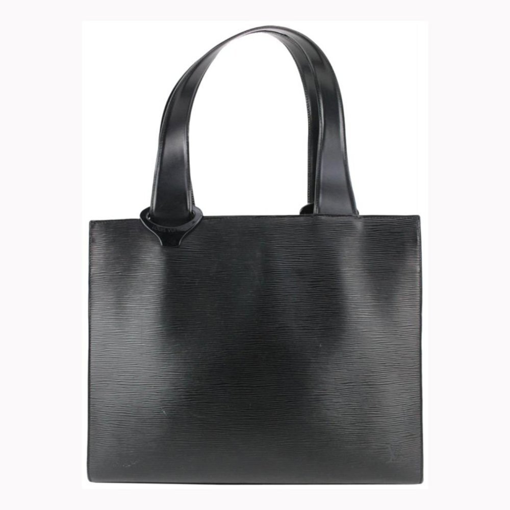 Louis Vuitton Black Epi Leather Gemeaux Tote Bag  913lv9